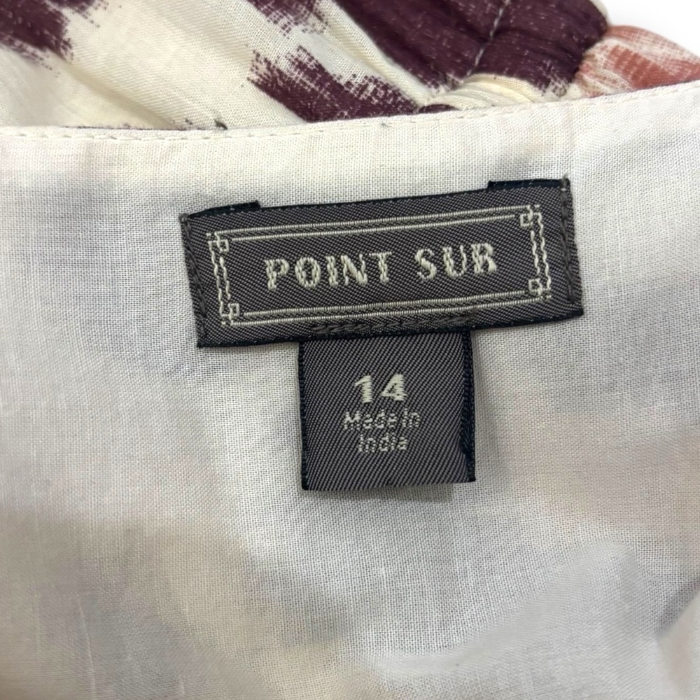 Point Sur J.Crew Cream Multi Color Pom Pom Tiered Midi Dress - Size 14 - Picture 8 of 11